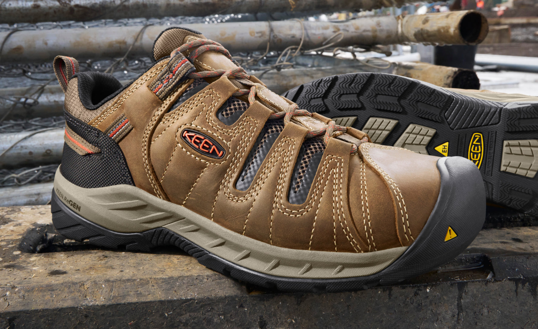 Men's Flint II (Steel Toe) Shitake/Rust / Keen / Shitake/Rust
