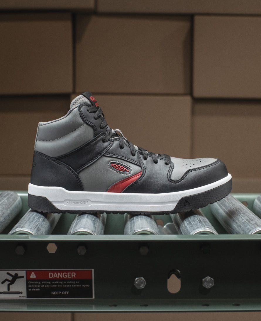 Men's Overton Mid Work Shoe (Carbon Toe) Steel Grey/Black / Keen / Steel Grey/Black