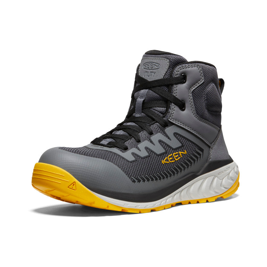 Men's Arvada Mid Work Sneaker (Carbon Toe) Black/Keen Yellow / Keen / Black/Keen Yellow