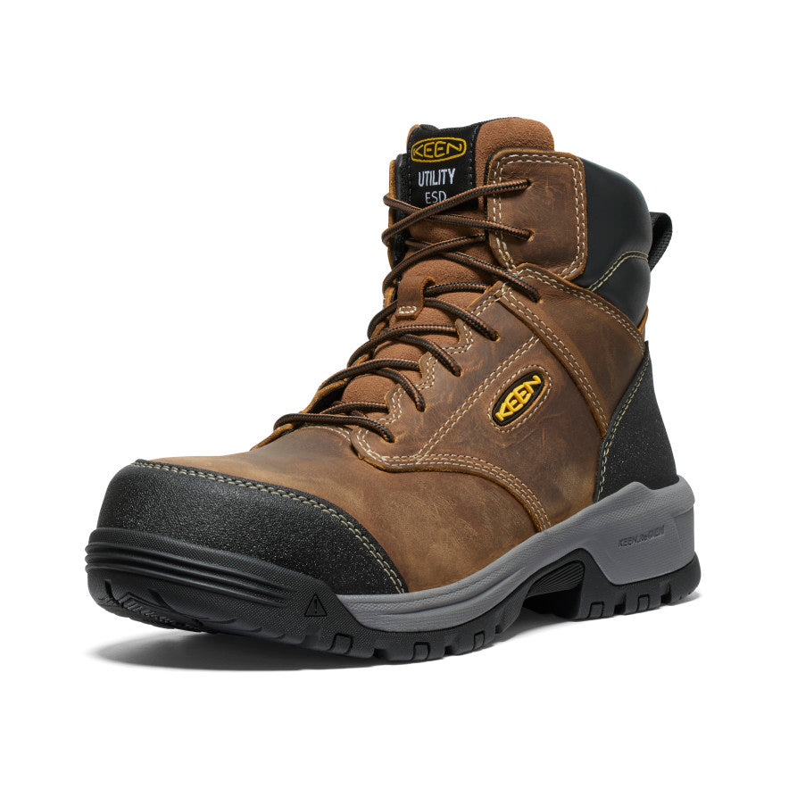Men's Evanston 6" ESD Boot (Carbon Toe) Bison/Black / Keen / Bison/Black