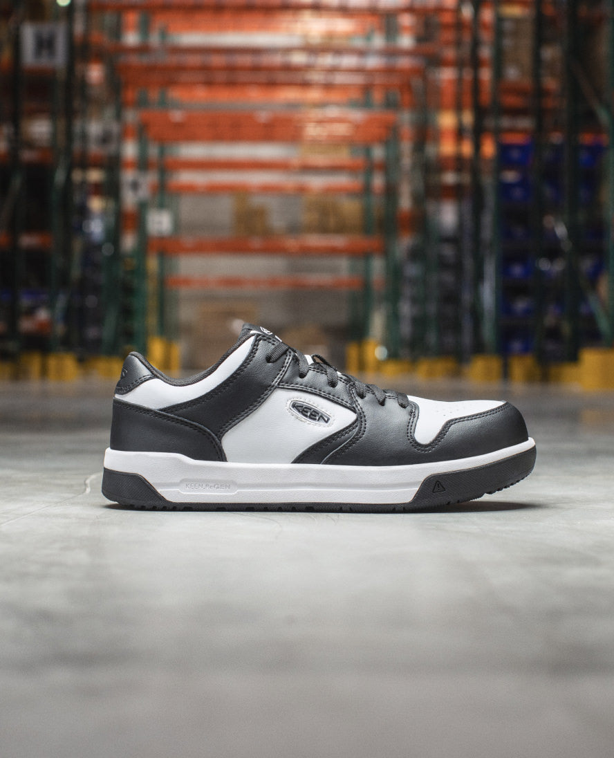 Men's Overton Work Shoe (Carbon Toe) Star White/Black / Keen / Star White/Black
