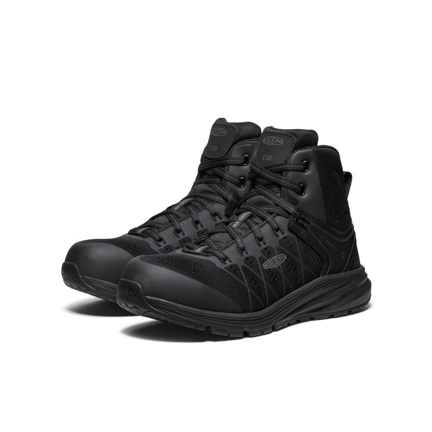 Men's Vista Energy Mid ESD (Carbon Toe) Black/Black / Keen / Black/Black