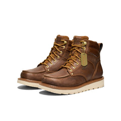 Men's Cincinnati 6" Boot (Soft Toe) x Noon Goons  Leather Brown/Off White / Keen / Leather Brown/Off White