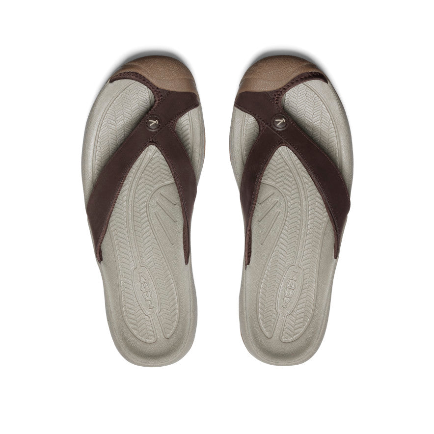 Men's Waimea Leather Flip-Flop Java/Plaza Taupe / Keen / Java/Plaza Taupe