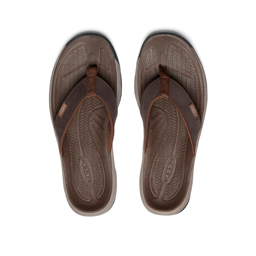 Men's Kona Leather Flip-Flop Java/Dark Earth / Keen / Java/Dark Earth