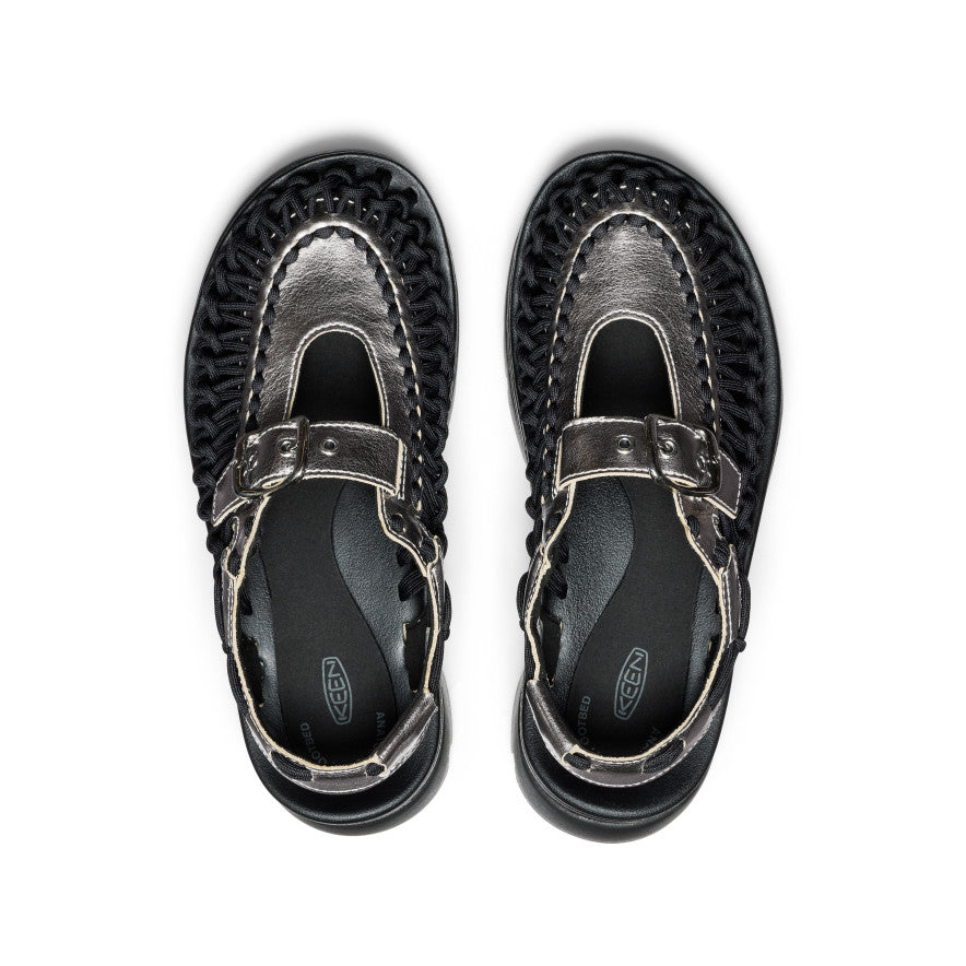 All Gender UNEEK PLT Mary Jane Sneaker Silver/Black / Keen / Silver/Black