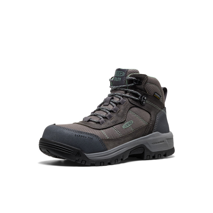 Women's Skokie Waterproof Work Boot (Carbon Toe) Magnet/Black / Keen / Magnet/Black