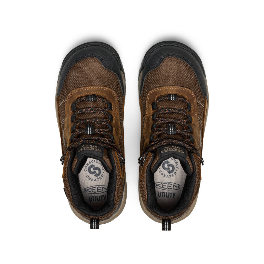 Women's Skokie Waterproof Work Boot (Soft Toe) Bison/Black / Keen / Bison/Black