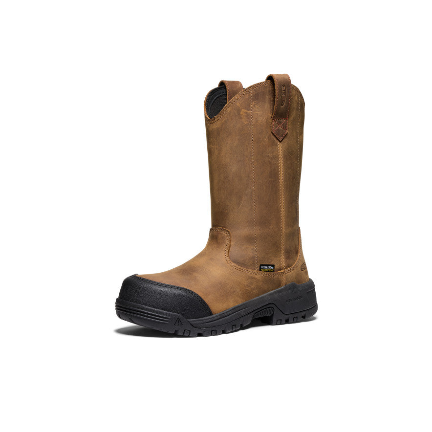 Women's Evanston Pull-On Waterproof Boot (Carbon Toe) Bison/Black / Keen / Bison/Black