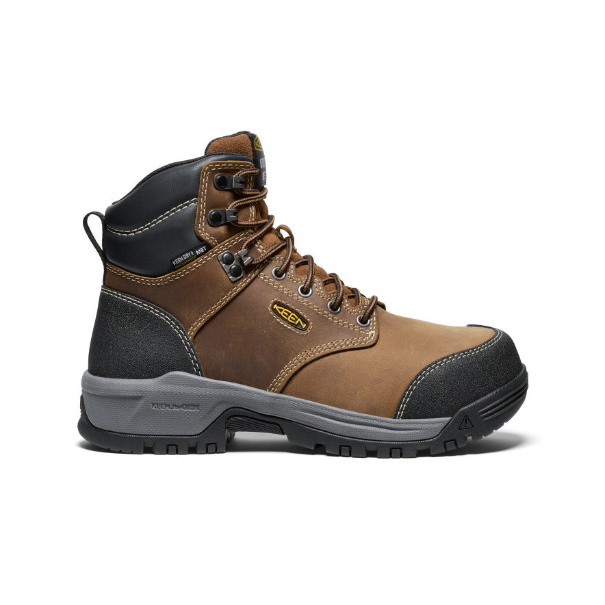 Women's Evanston 6" Waterproof Boot INT MET (Carbon Toe) Bison/Black / Keen / Bison/Black