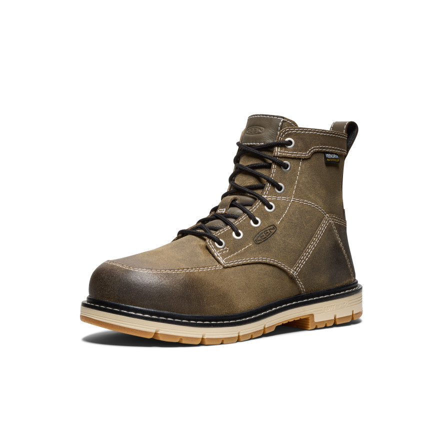 Women's San Jose 6" Waterproof 90° Heel Boot (Aluminum Toe) Steel Grey/Gum / Keen / Steel Grey/Gum