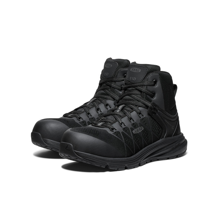 Women's Vista Energy Mid ESD (Carbon Toe) Black/Black / Keen / Black/Black