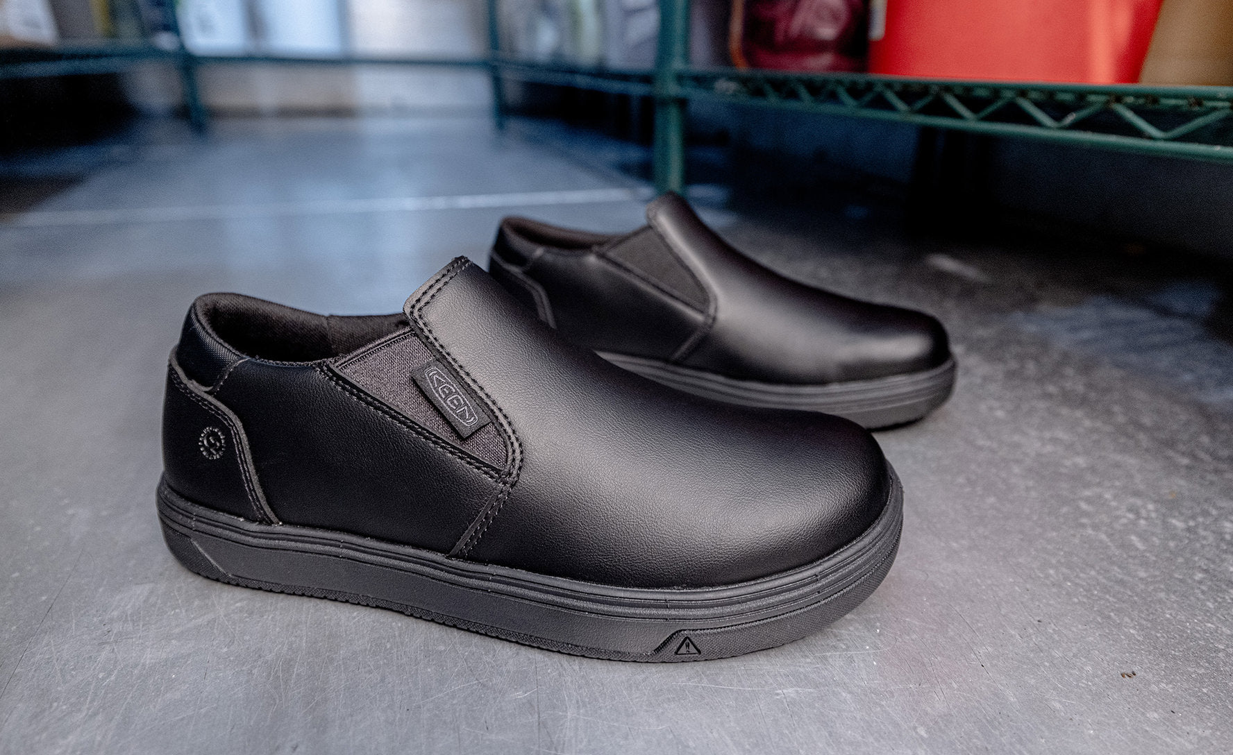 Women's Kenton Shift WTX Work Shoe (Soft Toe) Black/Black / Keen / Black/Black