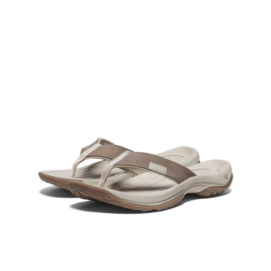 Women's Kona Leather Flip-Flop Brindle/Silver Birch / Keen / Brindle/Silver Birch