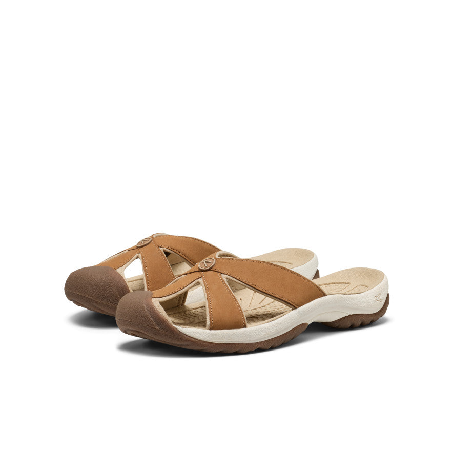 Women's Bali Leather Slide Sandal Chipmunk/Birch / Keen / Chipmunk/Birch