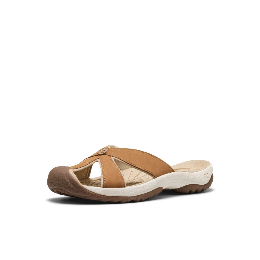 Women's Bali Leather Slide Sandal Chipmunk/Birch / Keen / Chipmunk/Birch