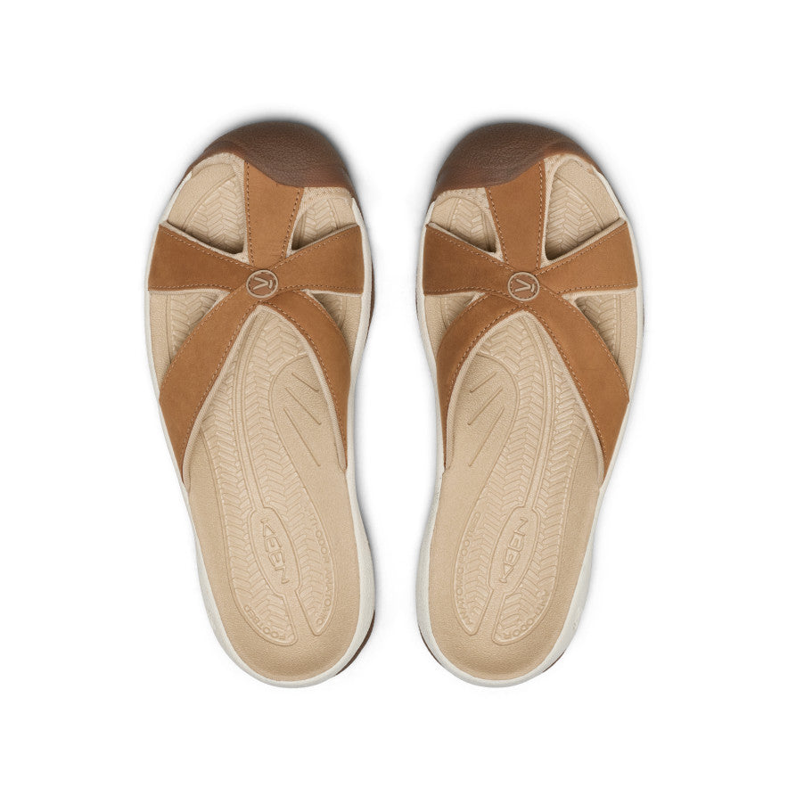 Women's Bali Leather Slide Sandal Chipmunk/Birch / Keen / Chipmunk/Birch