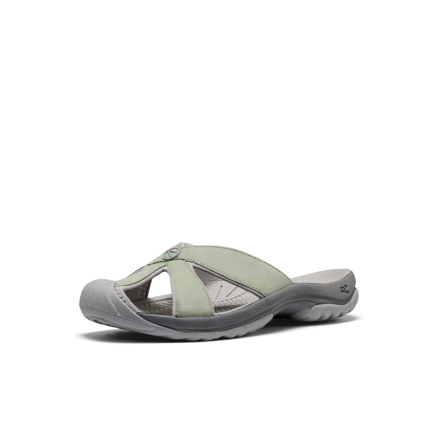 Women's Bali Leather Slide Sandal Lily Pad/Steel Grey / Keen / Lily Pad/Steel Grey