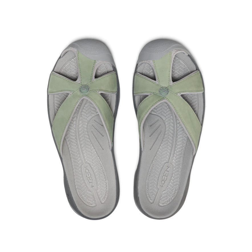 Women's Bali Leather Slide Sandal Lily Pad/Steel Grey / Keen / Lily Pad/Steel Grey