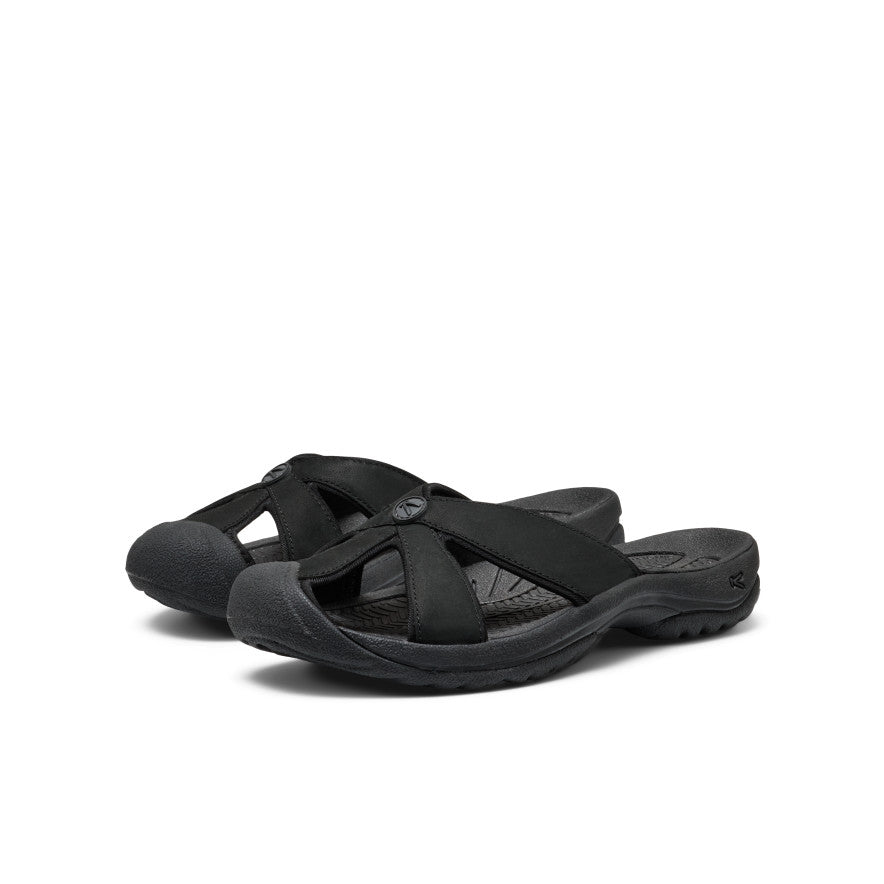 Women's Bali Leather Slide Sandal Black/Black / Keen / Black/Black