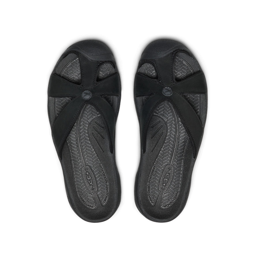 Women's Bali Leather Slide Sandal Black/Black / Keen / Black/Black