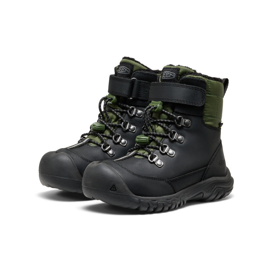 Little Kids' Kanibou Waterproof Winter Boot Black/Bronze Green / Keen / Black/Bronze Green