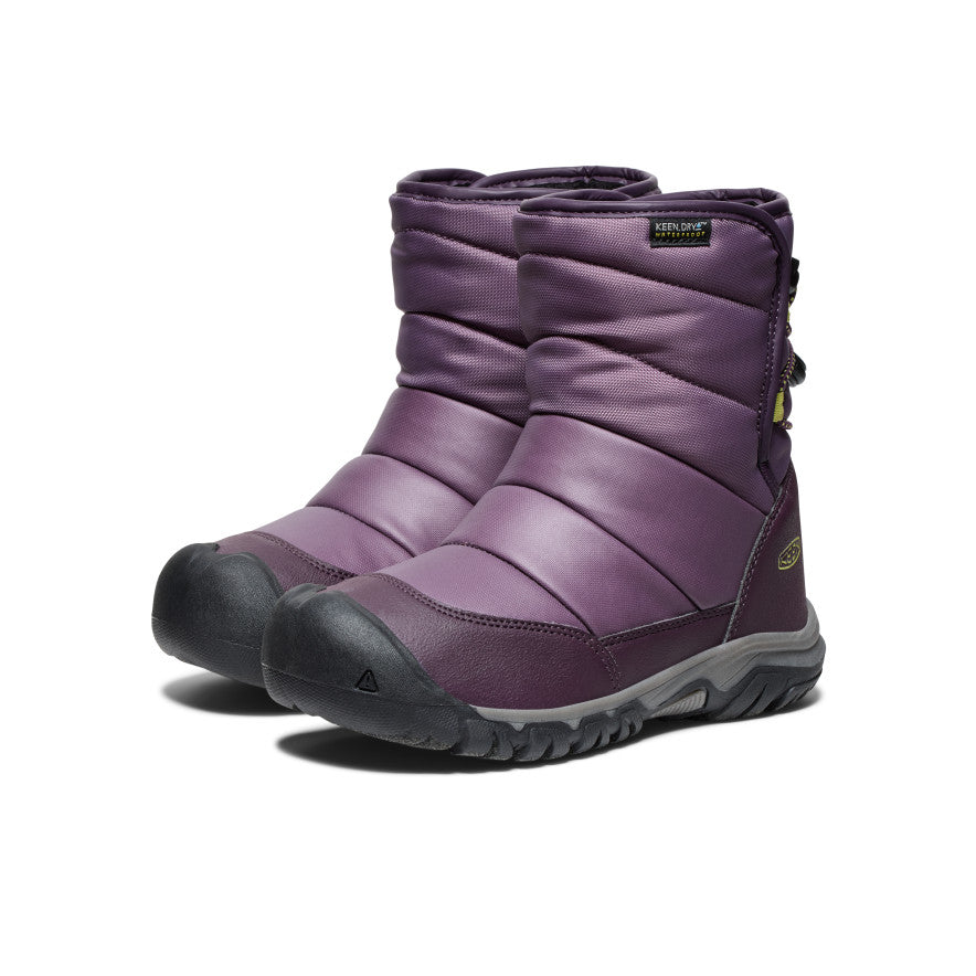 Big Kids' Puffrider Waterproof Winter Boot Black Plum/Daiquiri Green / Keen / Black Plum/Daiquiri Green