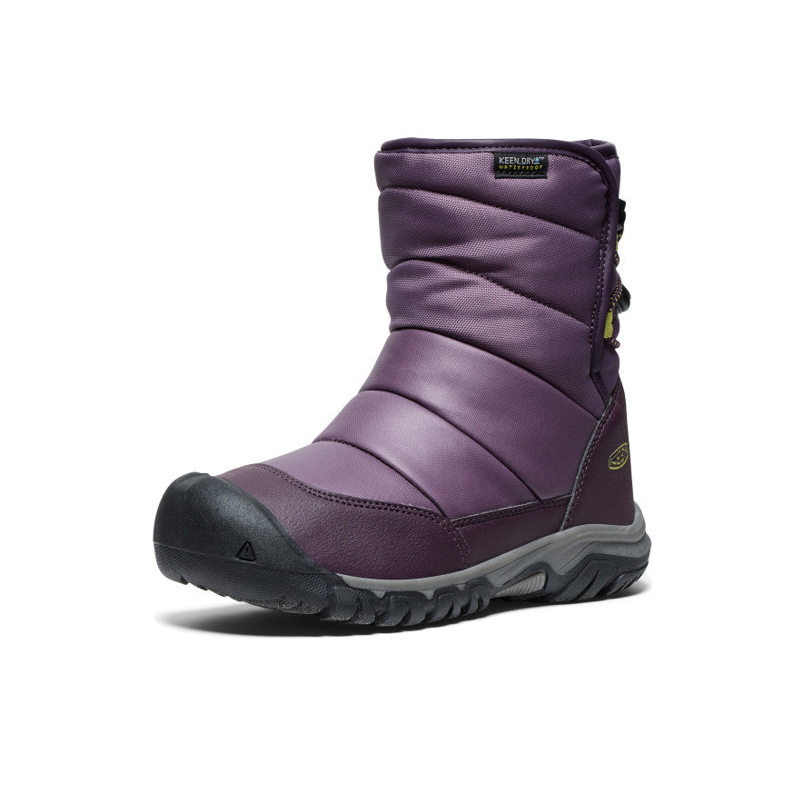 Big Kids' Puffrider Waterproof Winter Boot Black Plum/Daiquiri Green / Keen / Black Plum/Daiquiri Green