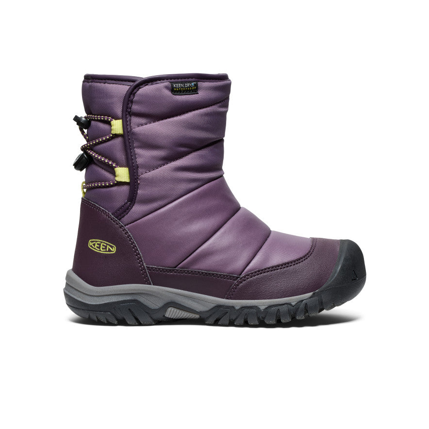 Big Kids' Puffrider Waterproof Winter Boot Black Plum/Daiquiri Green / Keen / Black Plum/Daiquiri Green