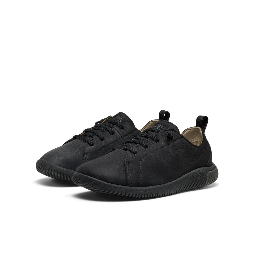 Big Kids' KNX Leather Sneaker Triple Black / Keen / Triple Black