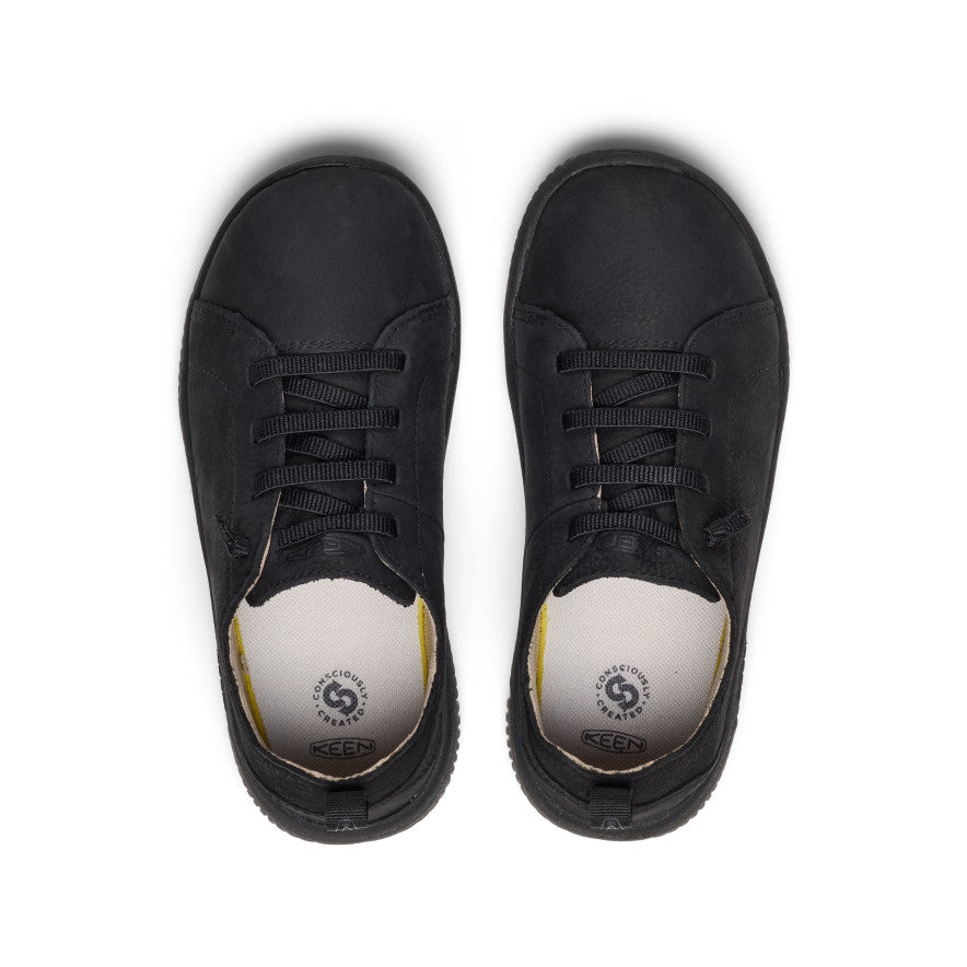 Big Kids' KNX Leather Sneaker Triple Black / Keen / Triple Black