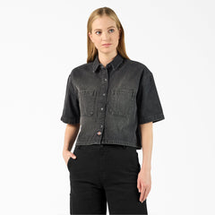 Women's Cropped Denim Work Shirt - Dickies