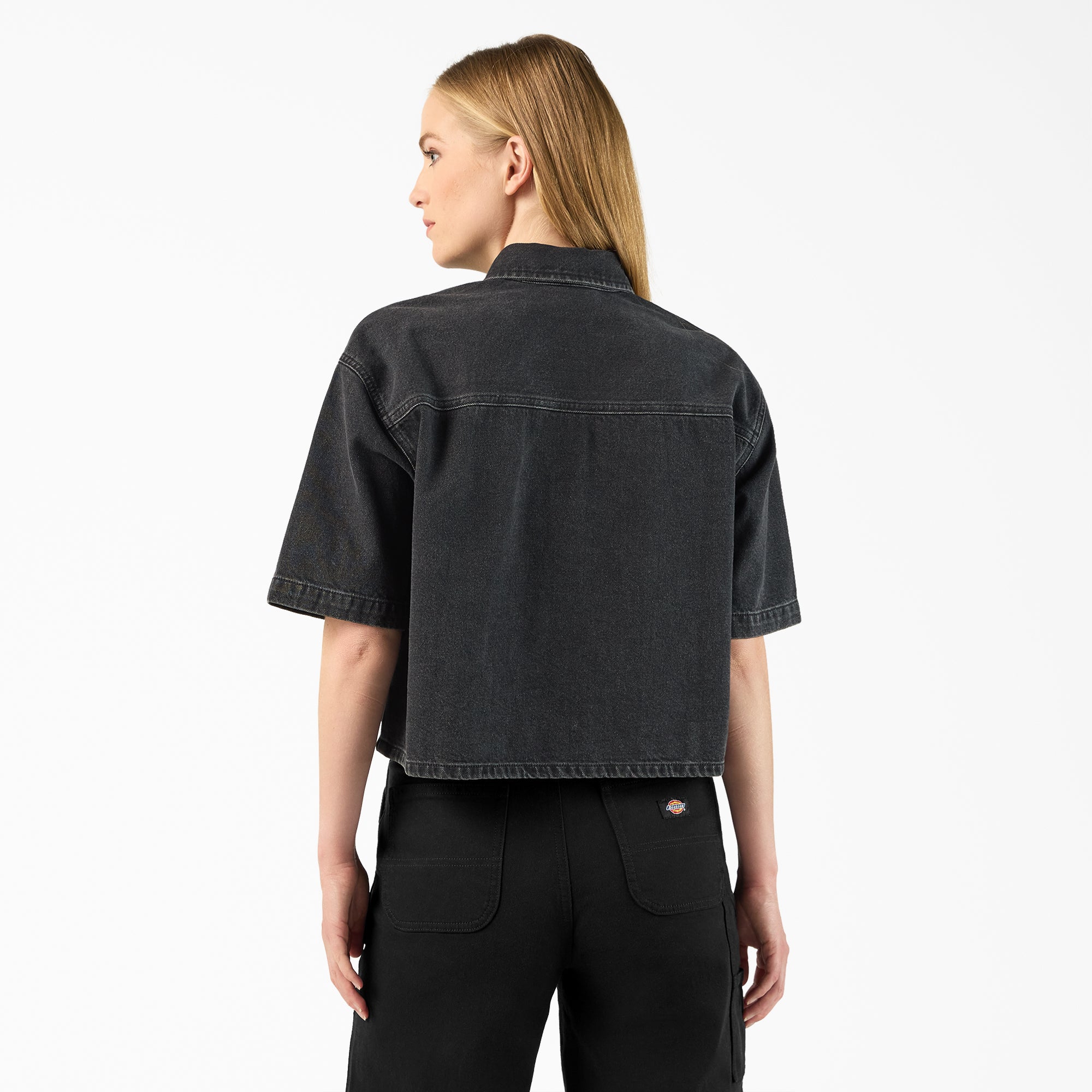 Women's Cropped Denim Work Shirt - Dickies