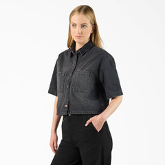 Women's Cropped Denim Work Shirt - Dickies