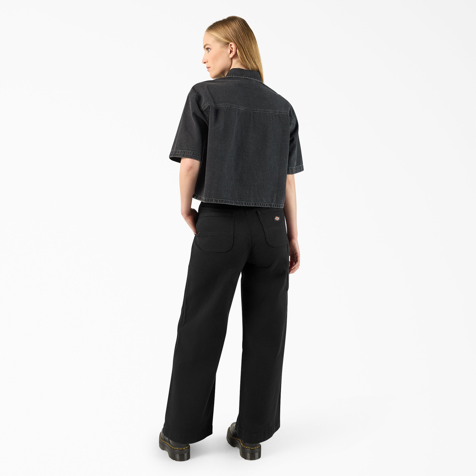Women's Cropped Denim Work Shirt - Dickies