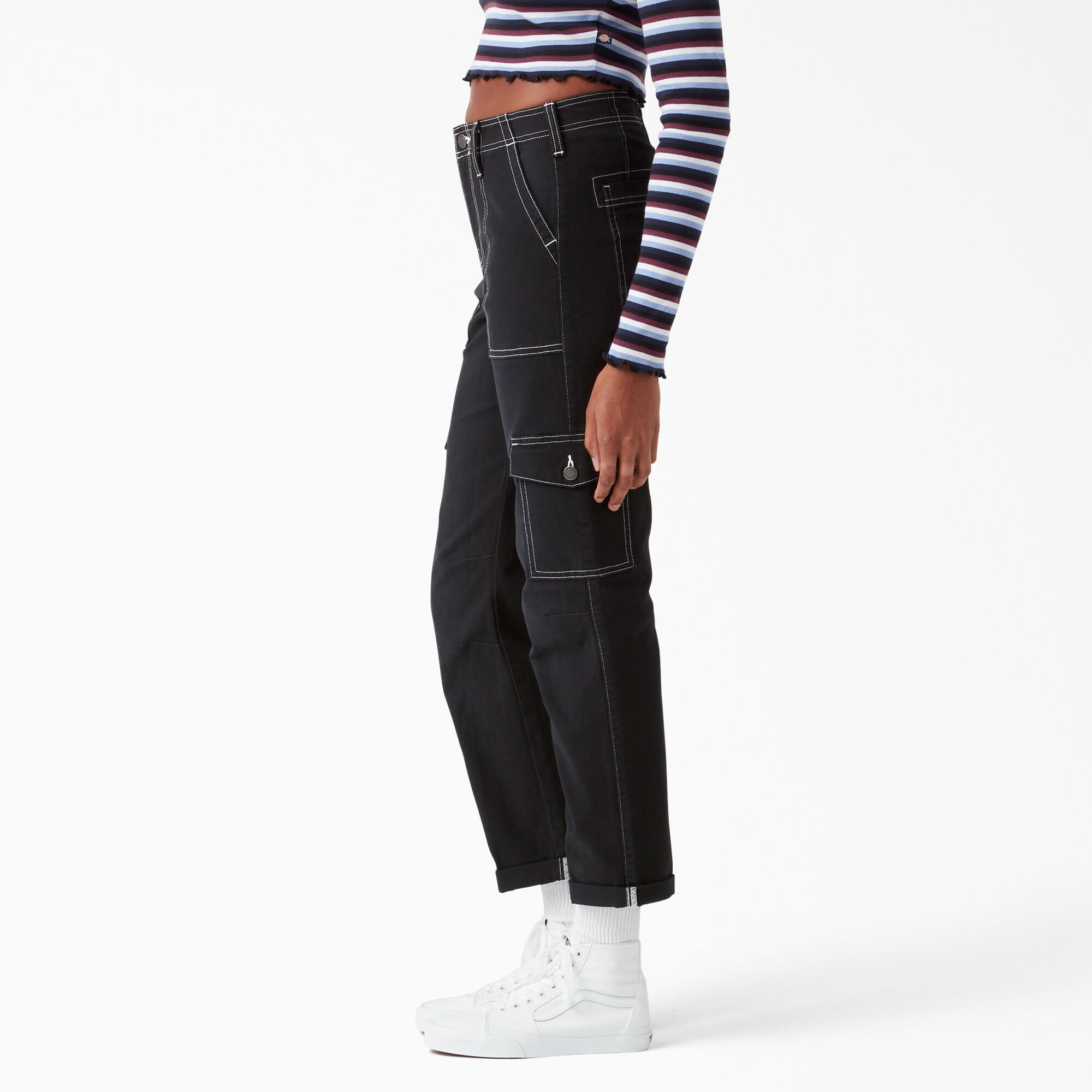 Women's Skinny Fit Cuffed Cargo Pants - Dickies