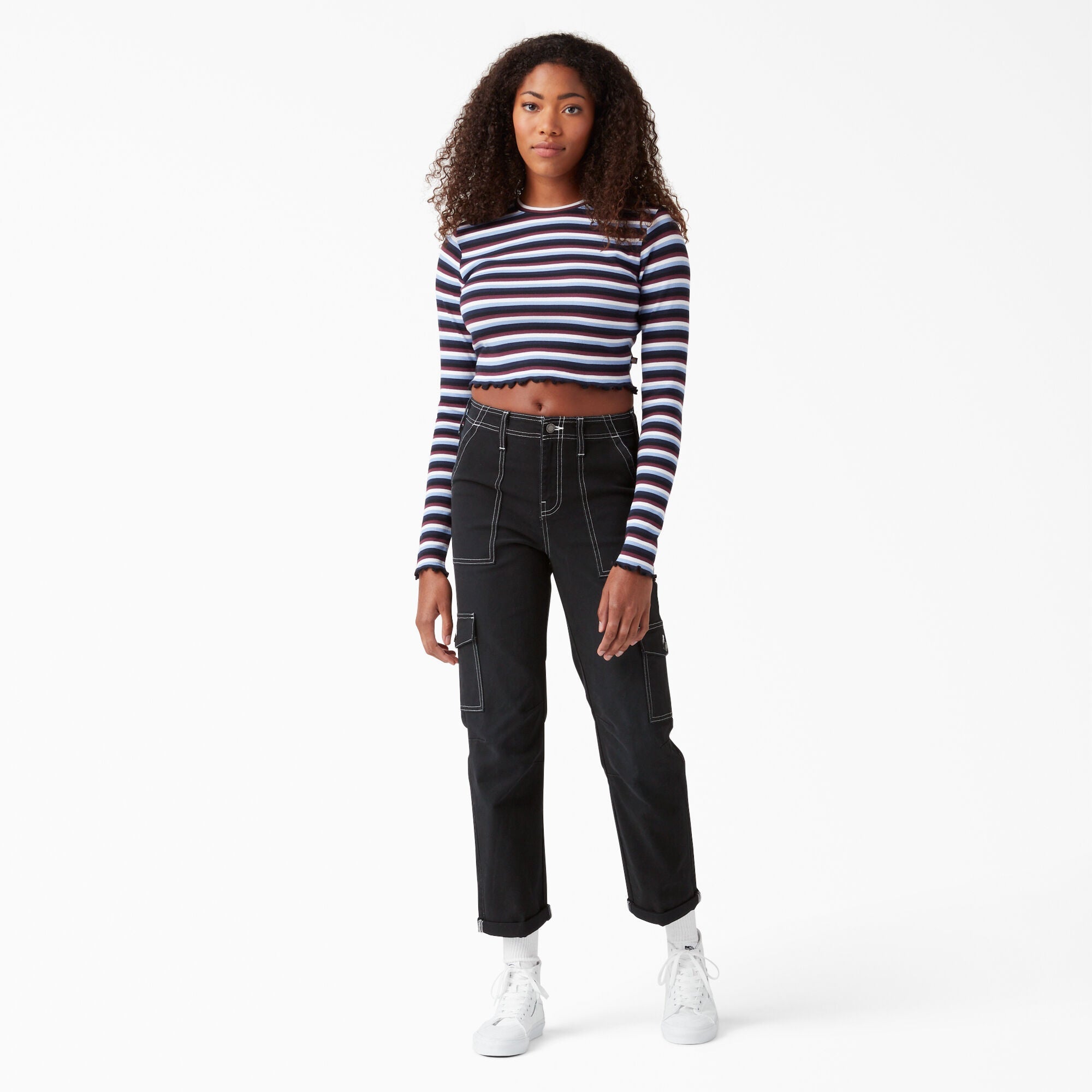 Women's Skinny Fit Cuffed Cargo Pants - Dickies
