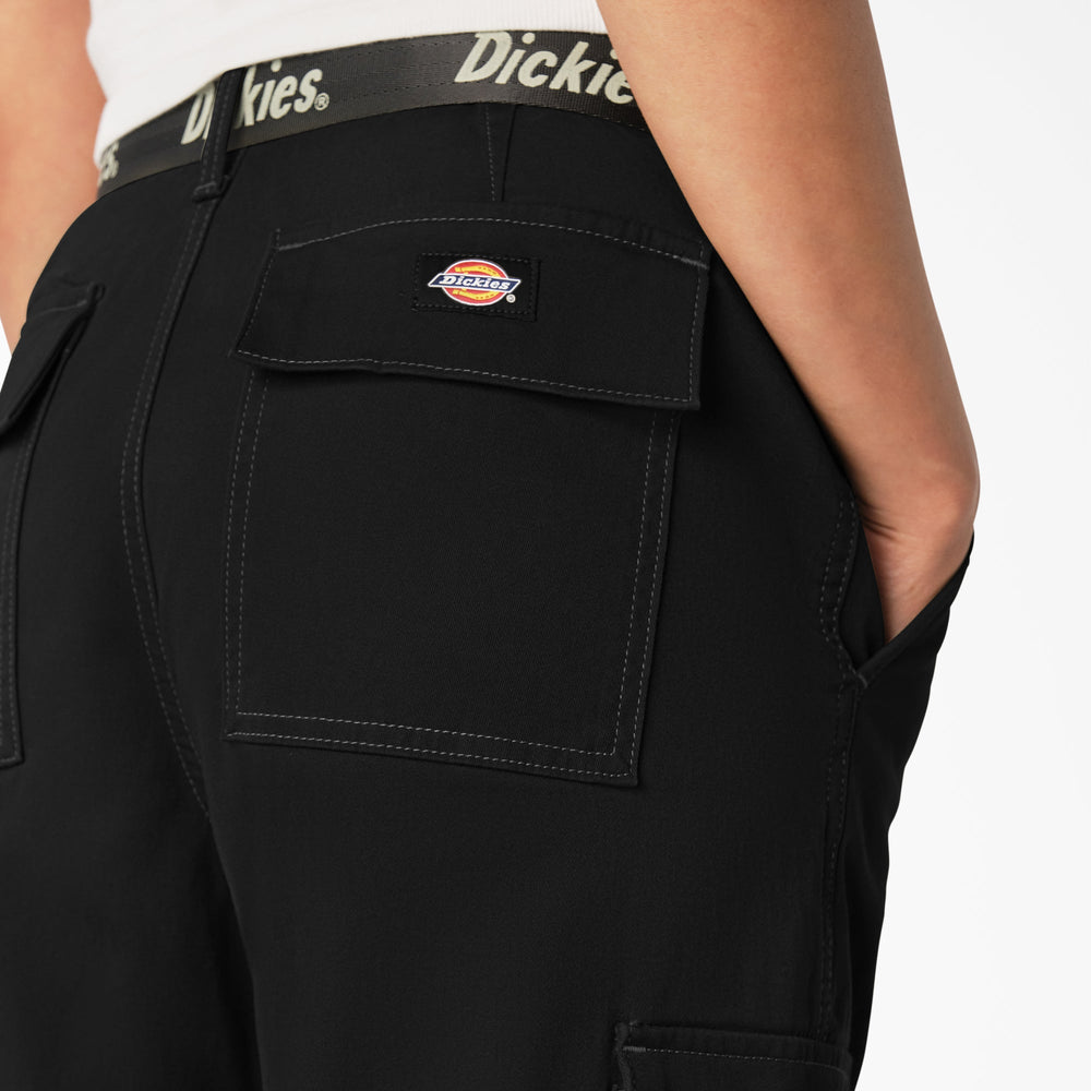 Women's Relaxed Fit Contrast Stitch Cropped Cargo Pants - Dickies