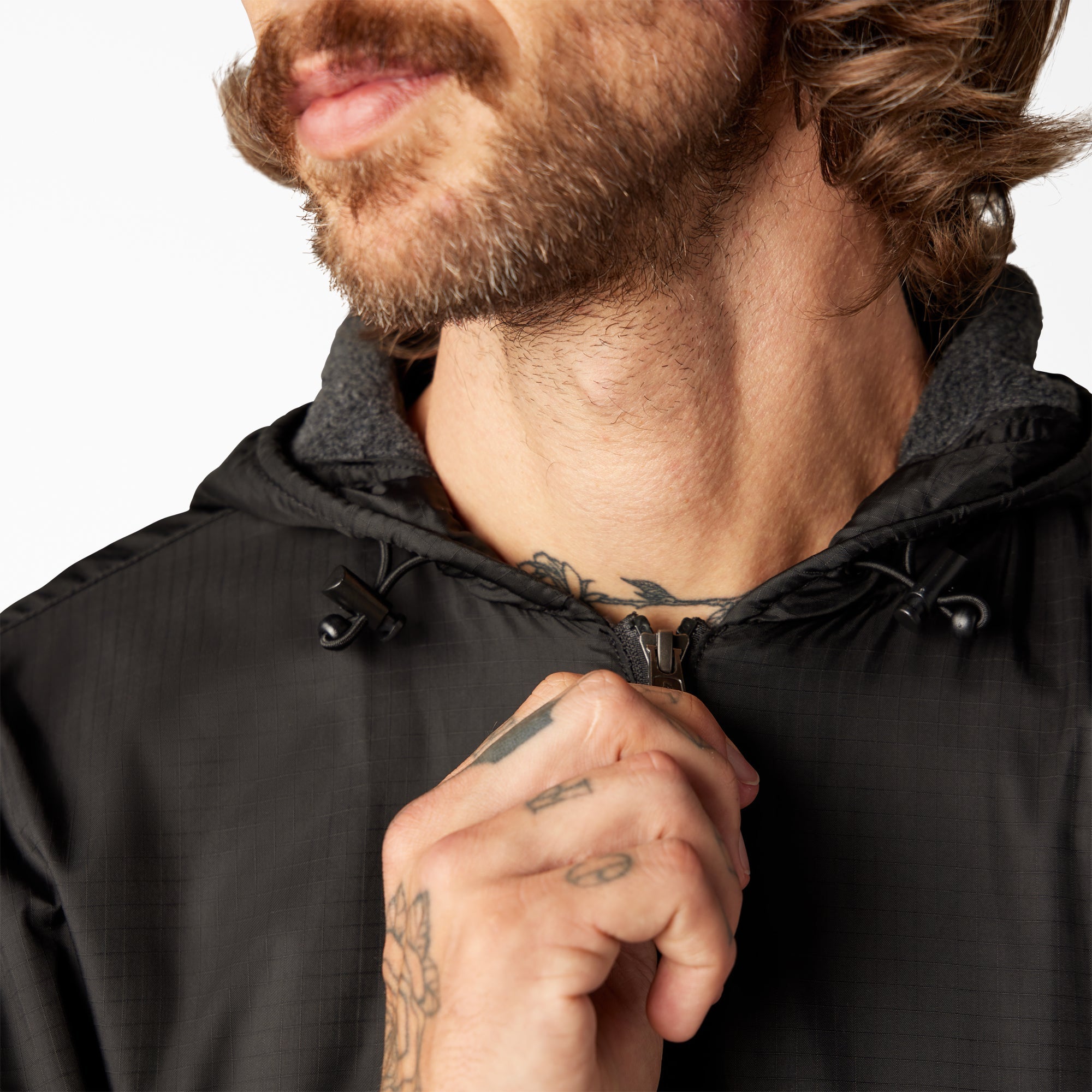 Fleece Lined Nylon Hooded Jacket - Dickies