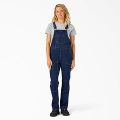 Women's Straight Fit Denim Double Front Bib Overalls - Dickies
