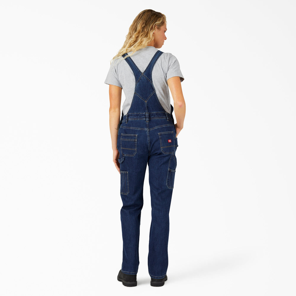 Women's Straight Fit Denim Double Front Bib Overalls - Dickies