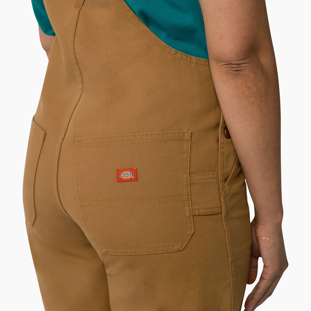 Women's Relaxed Fit Bib Shortalls, 7" - Dickies