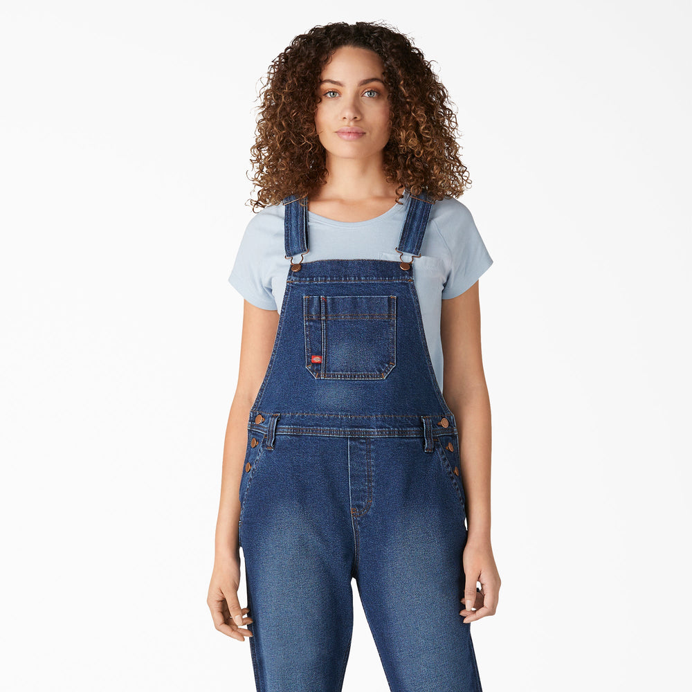Women's Denim Boyfriend Fit Bib Overalls - Dickies