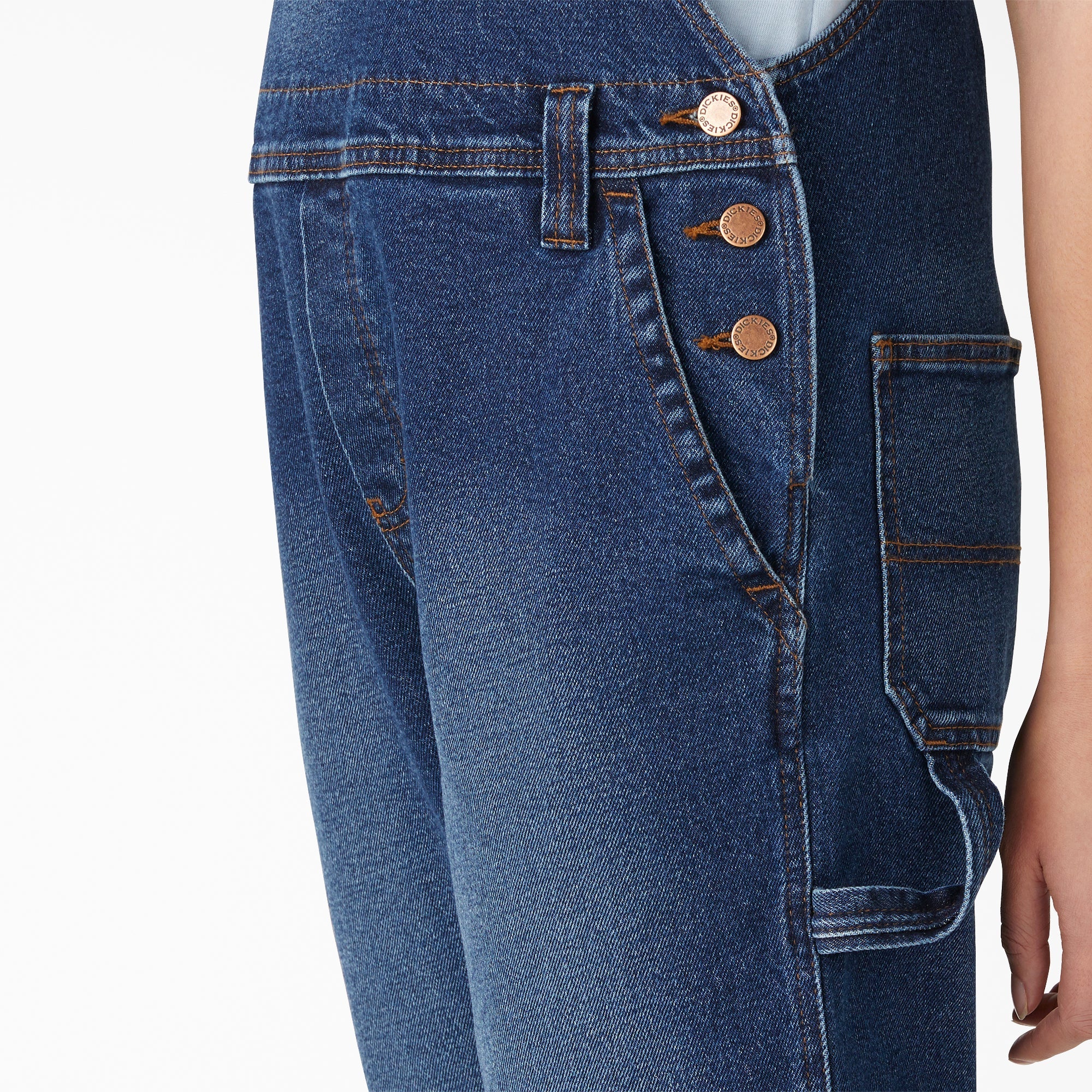 Women's Denim Boyfriend Fit Bib Overalls - Dickies