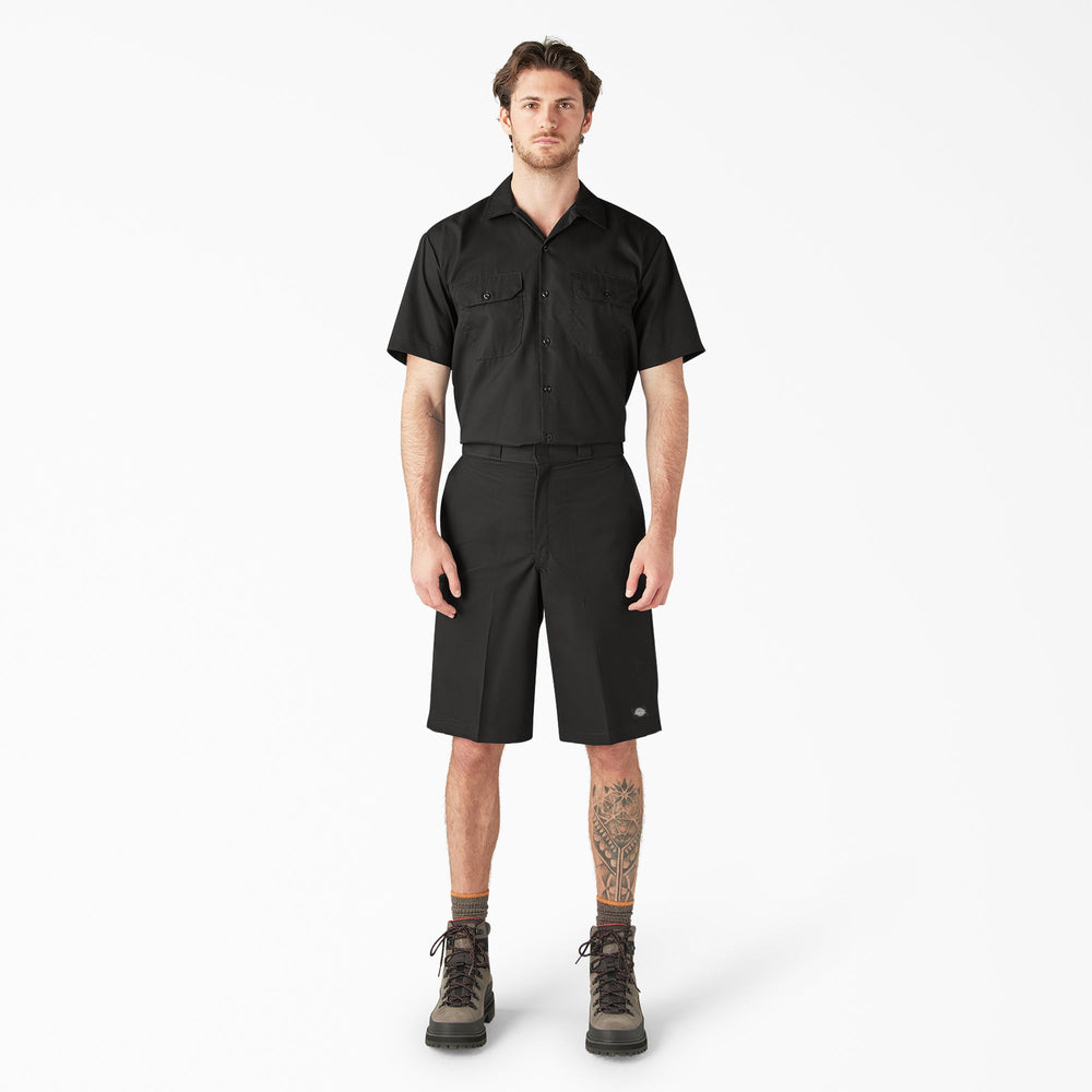 Loose Fit Flat Front Work Shorts, 13" - Dickies