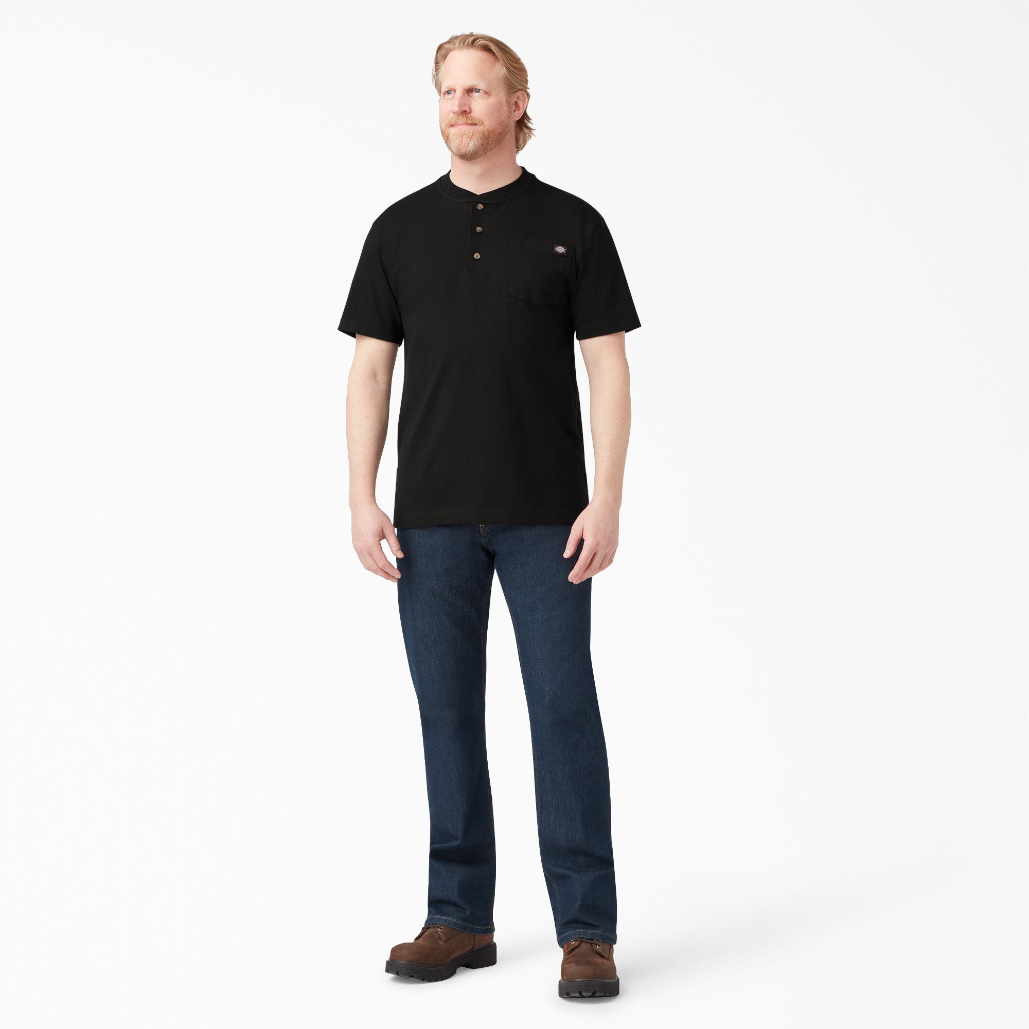 Heavyweight Short Sleeve Henley T-Shirt - Dickies