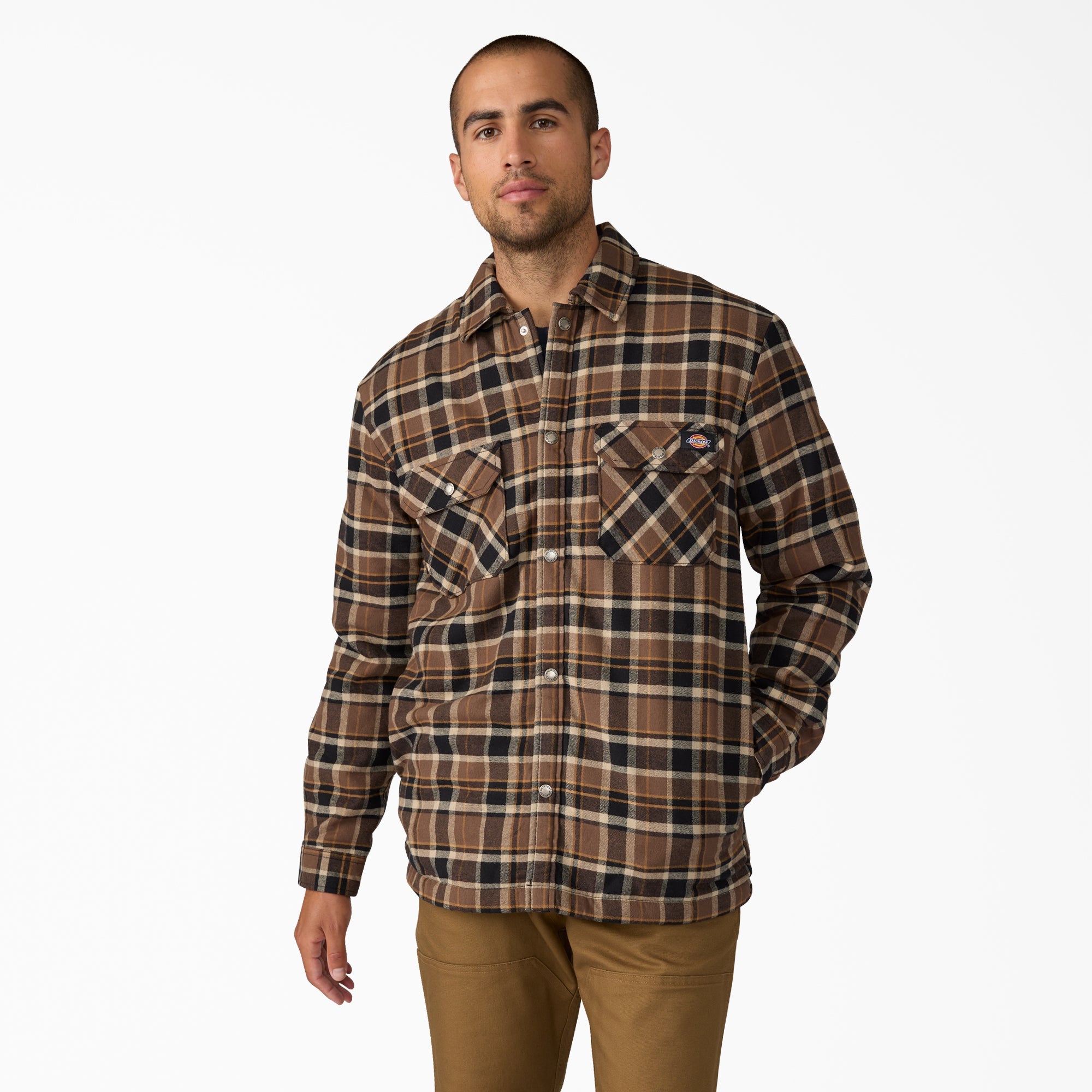 Water Repellent Fleece-Lined Flannel Shirt Jacket - Dickies