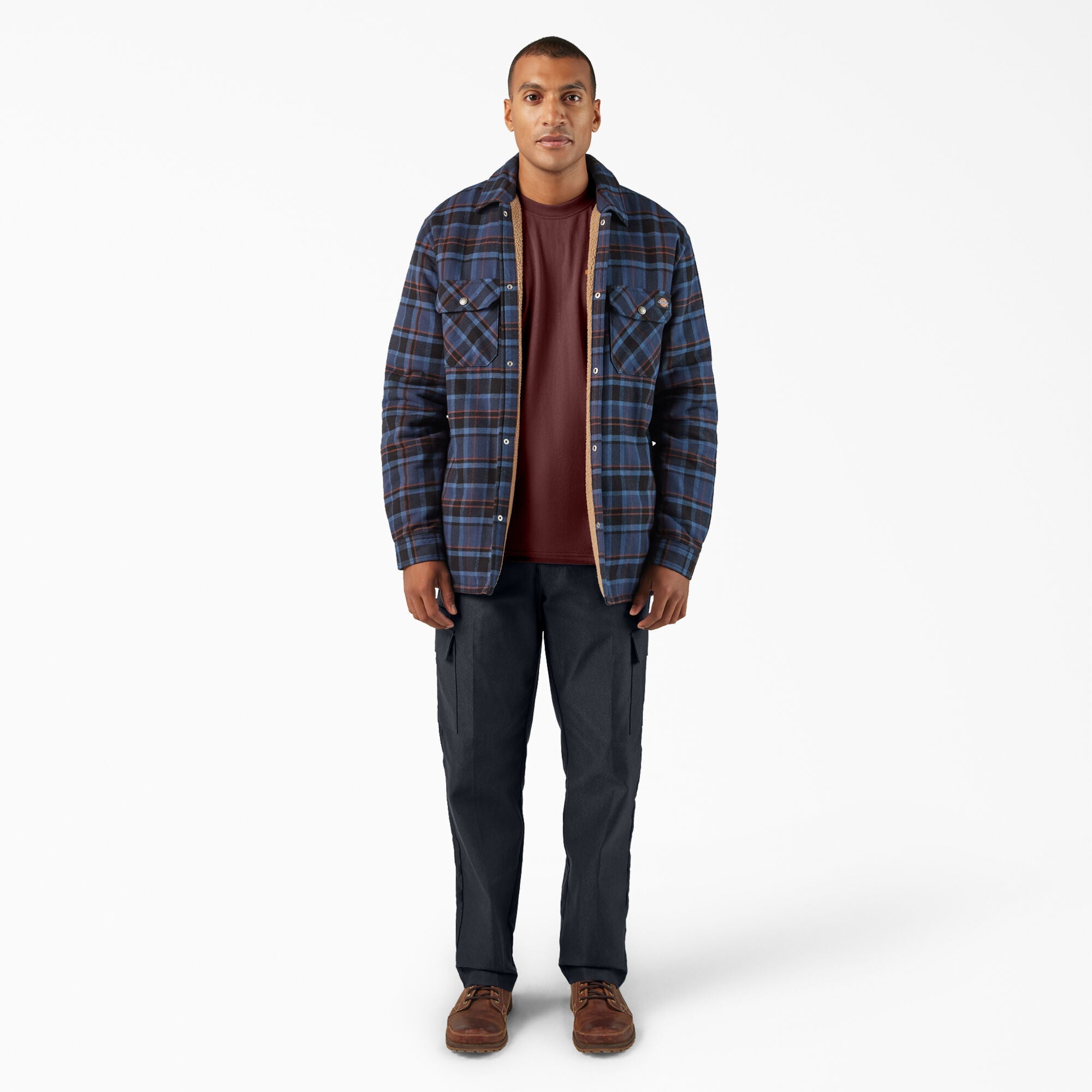 Water Repellent Fleece-Lined Flannel Shirt Jacket - Dickies