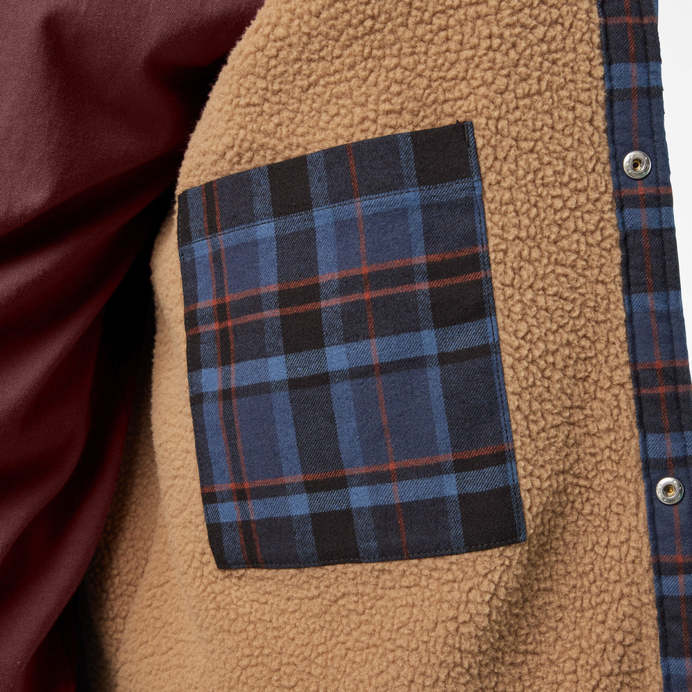 Water Repellent Fleece-Lined Flannel Shirt Jacket - Dickies