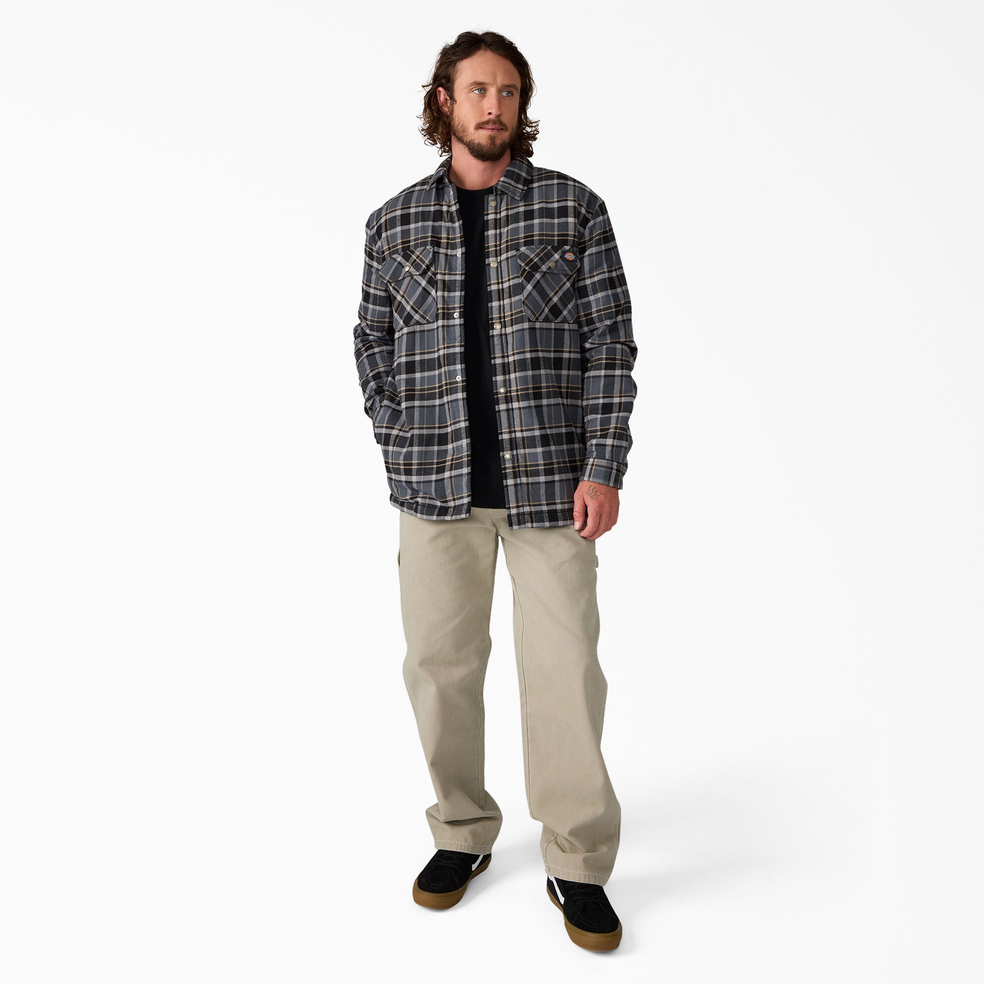 Water Repellent Fleece-Lined Flannel Shirt Jacket - Dickies
